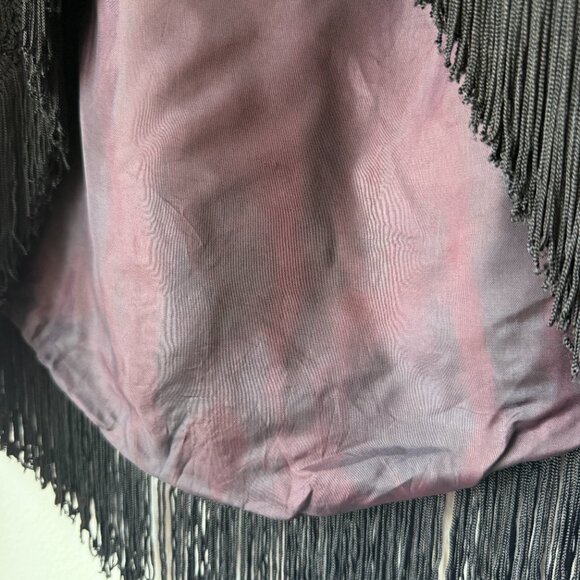 Vintage S. Howard Hirsch Black Gold Brocade Fringe Jacket I XS/S - Picture 5 of 10